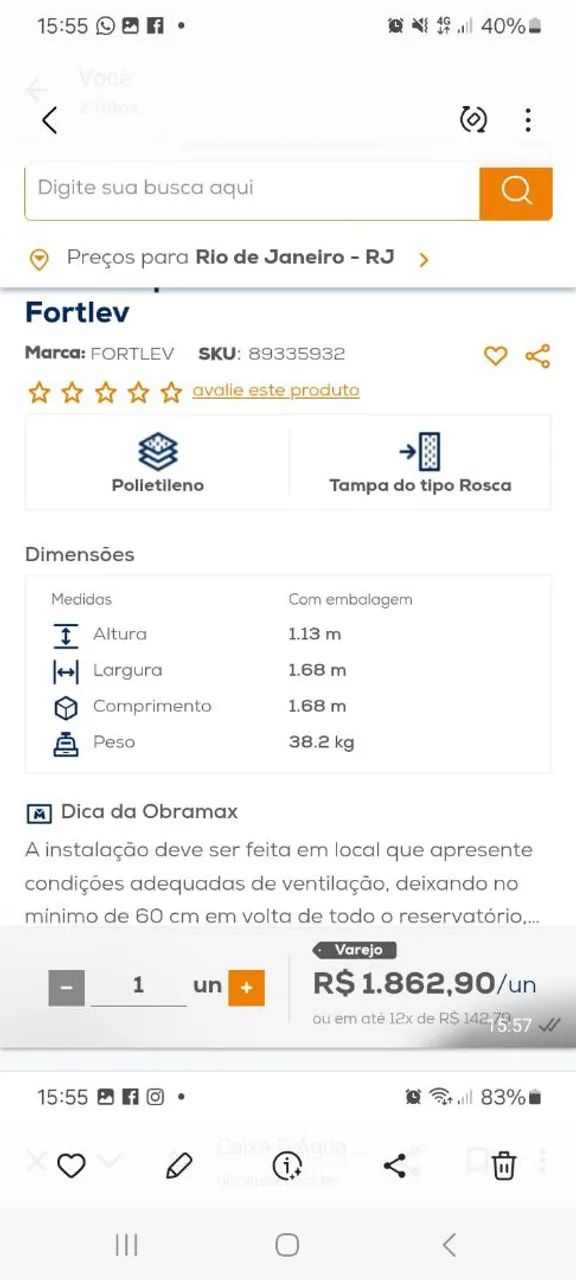 Reservatório de água - Foto 2