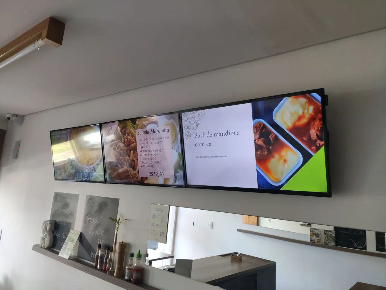 Telas para restaurante - 3 telas para anúncios