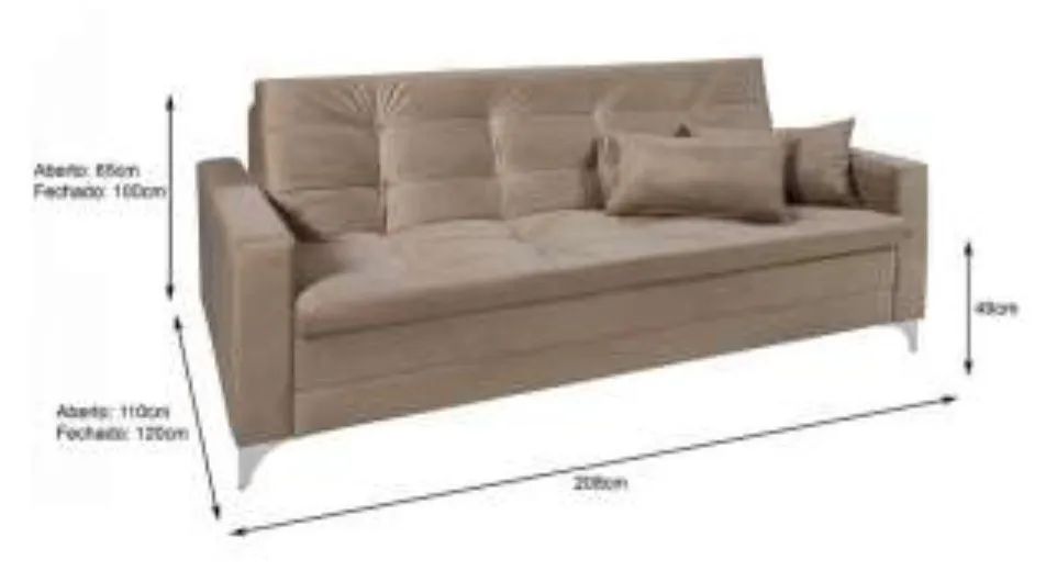 Sofá cama de 3 lugares - Foto 3