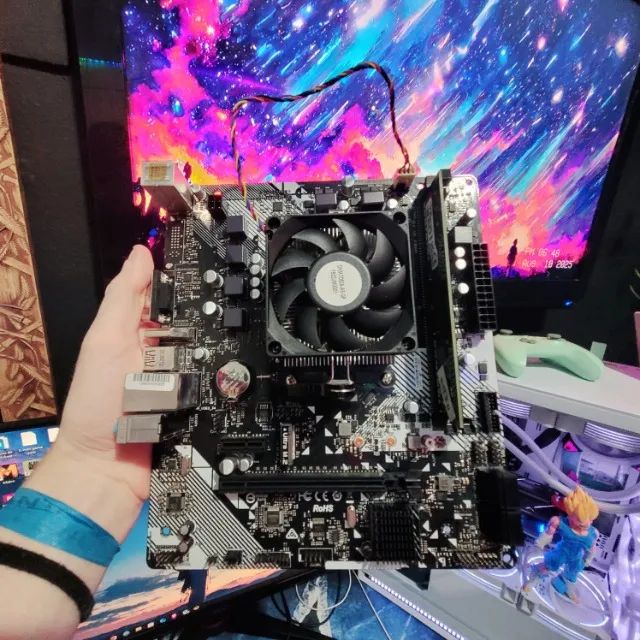 PROCESSADOR AMD A10 9700 + PLACA MÃE A320m-HD + 8G RAM DDR464297079043459120