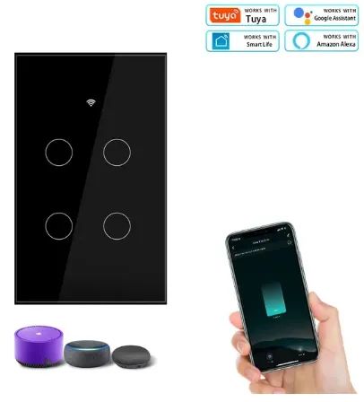 Interruptor Smart 4 teclas 4x2 , compatível com Alexa. - Foto 2