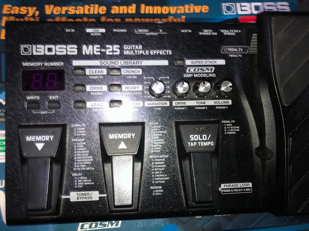 Pedal de Guitarra Multi-Efeitos Boss ME-25 - Foto 2
