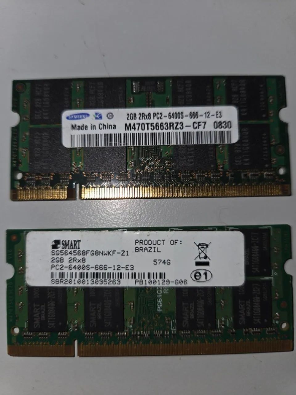 Memória notebook 2GB PC2-6400S