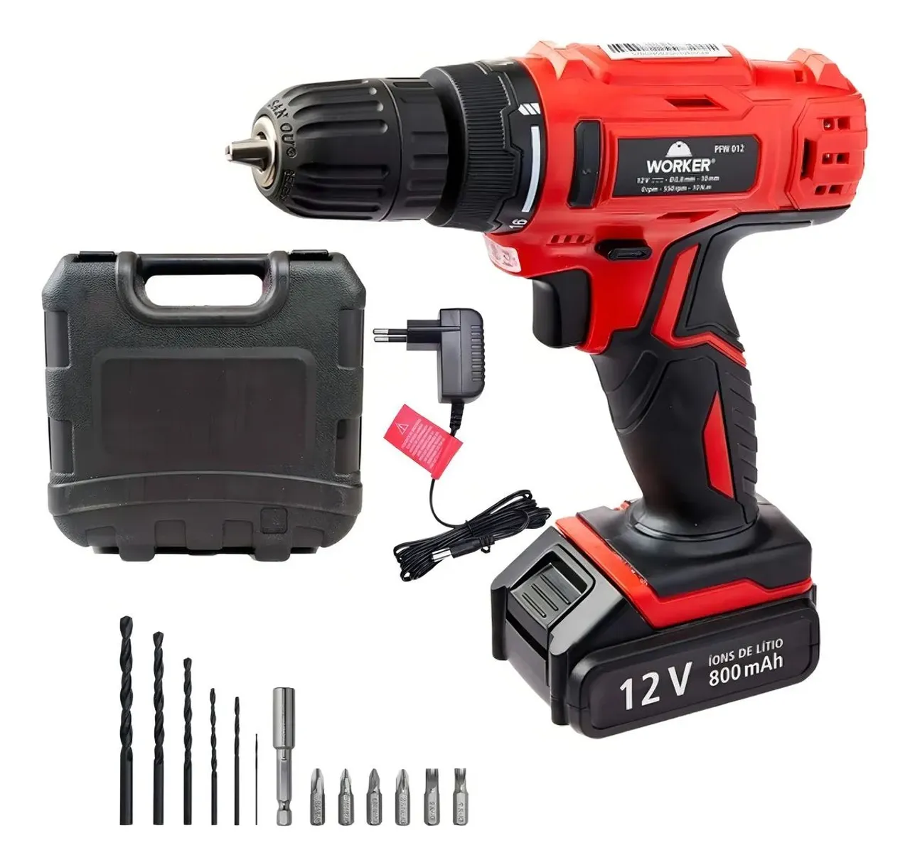 Furadeira Parafusadeira 12V Worker (Produto Novo na Caixa)