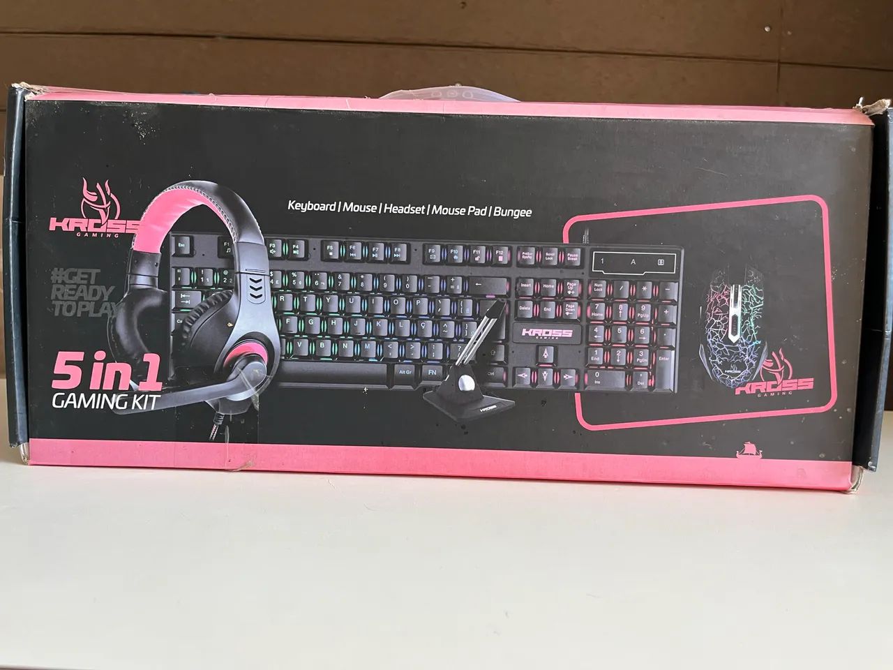 HK　hxo 5点セット Kit teclado ,mouse, microfone e tapete mouse - Periféricos e