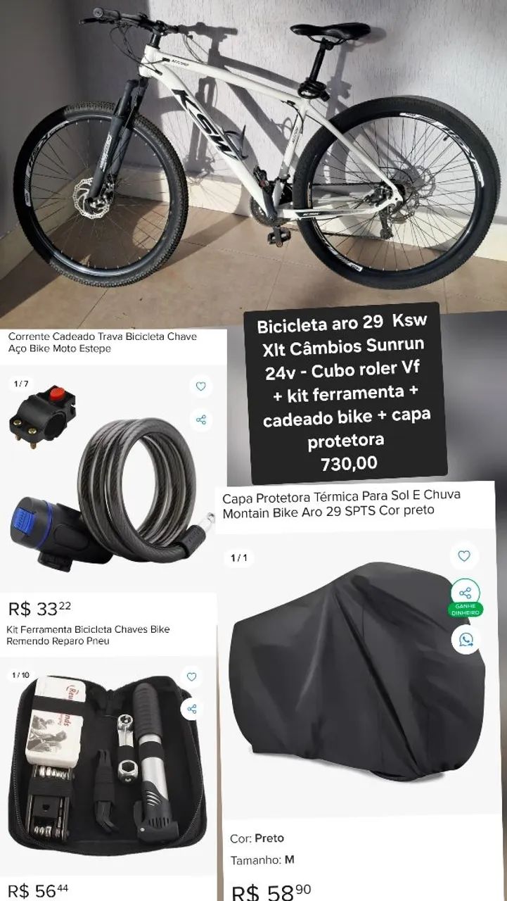 Bicicleta KSW Branca Aro 29  - Foto 2