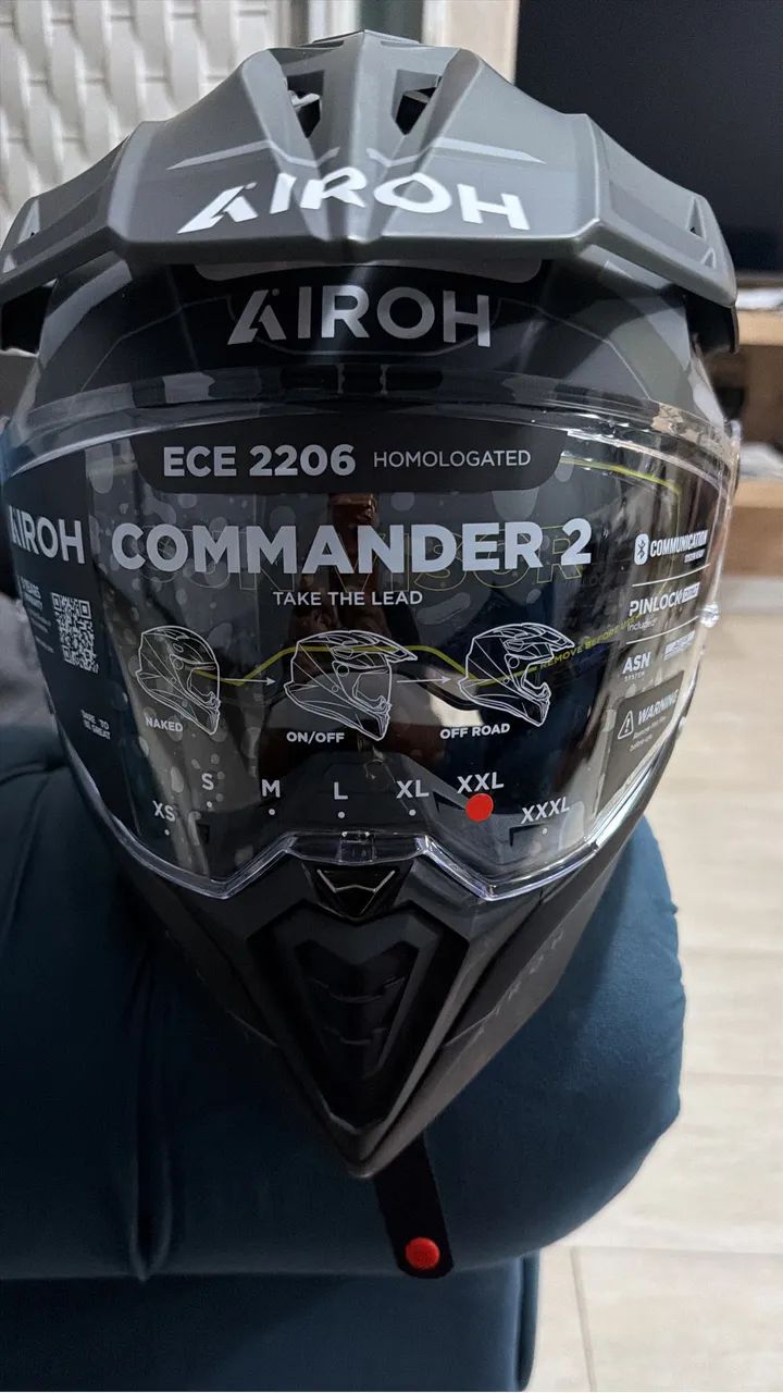 Capacete Airoh Commander 2 Reveal Military Green 63/64 - Foto 3