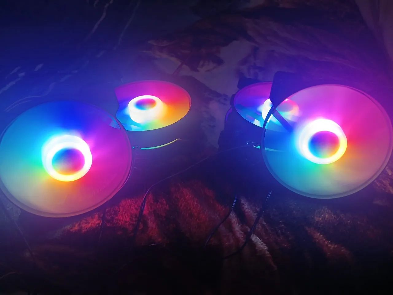 5 Fans RGB Rainbow 120mm