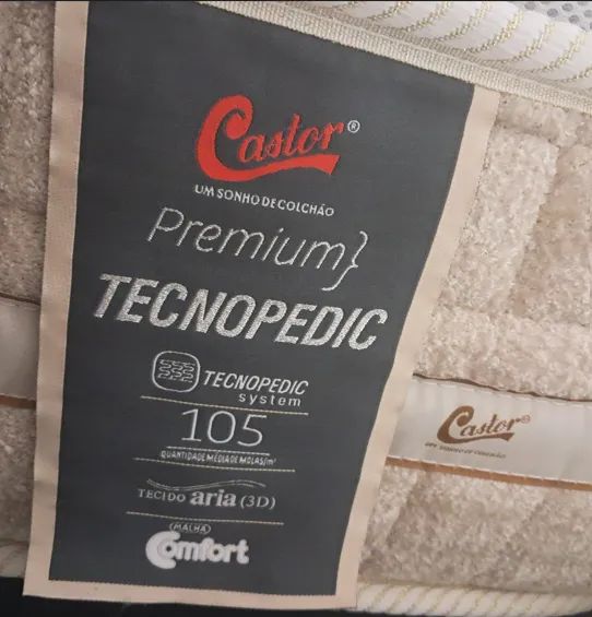 Cama Box Solteiro Completa - Base Ortobom (Bicama) + Colchão Castor Premium + Brinde