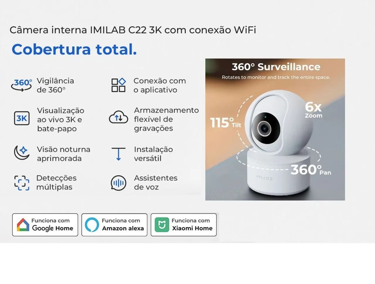 Câmera  IMILAB c22  ( Nova )  - Foto 4