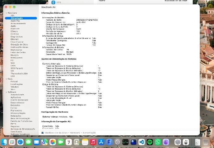 Notebook Apple MacBook Air M4 15 polegadas - 16GB/256GB - 26 ciclos - Foto 4