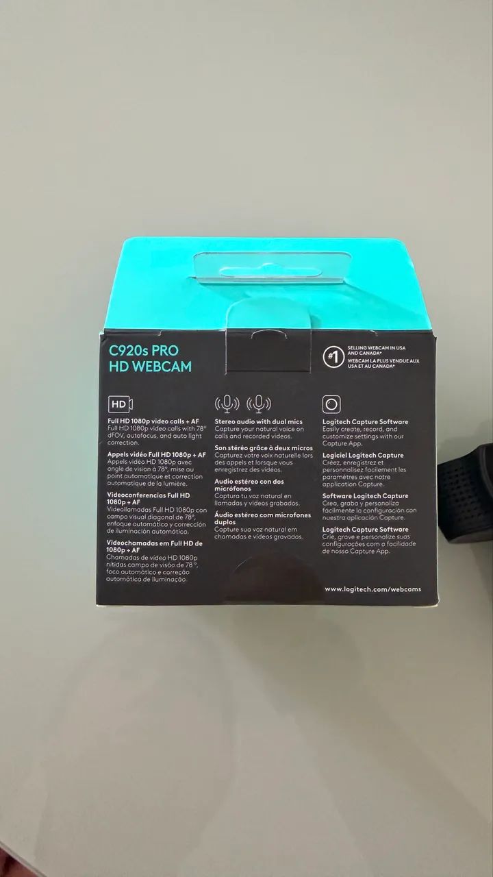 Webcam Logitech C920s FullHD com caixa - Foto 3