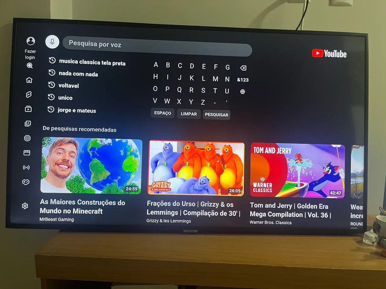 Tv led 50 polegadas Samsung 4k 300 canais gratuitos