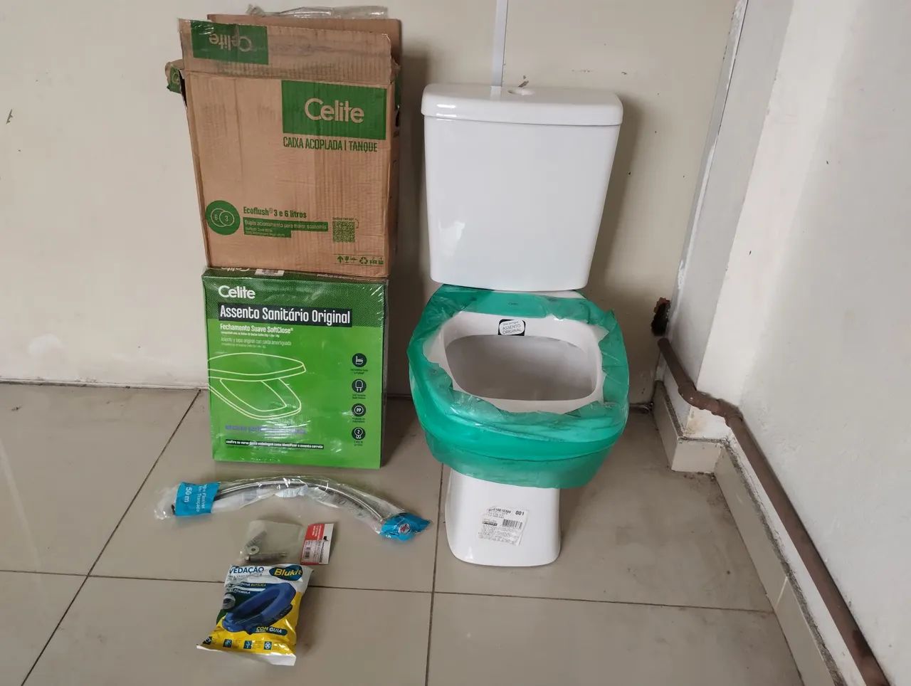 Vaso Celite Completo c/furo extra