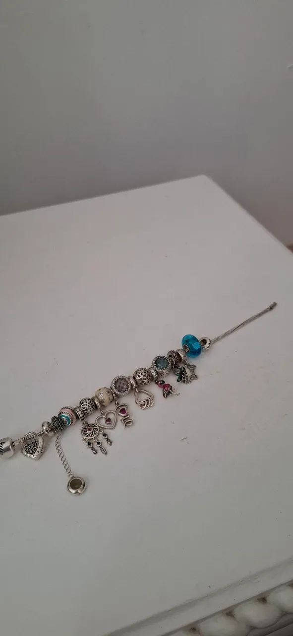 Pulseira de Prata Com Berloques - Foto 3