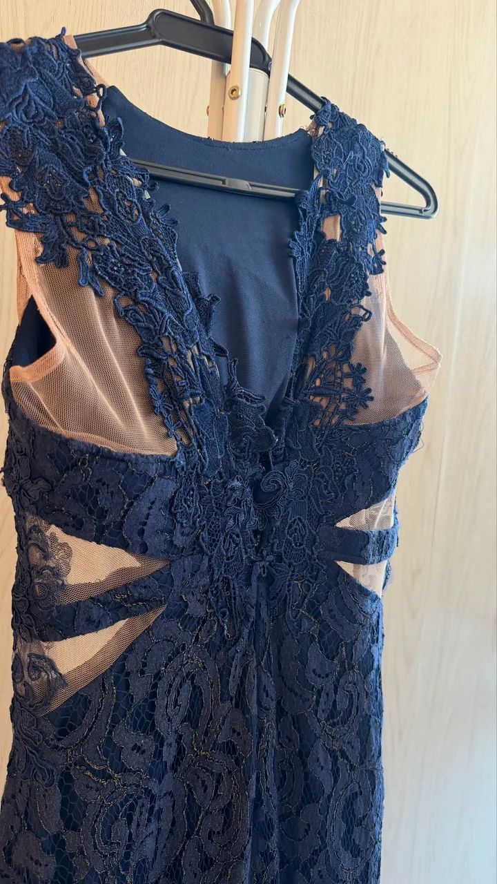 Vestido azul marinho P - Foto 5