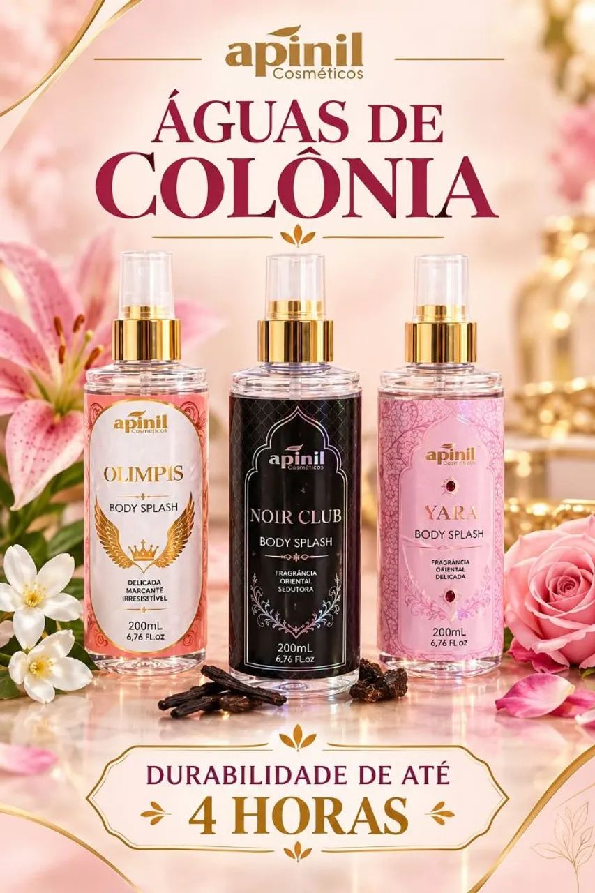 Kit 3 Body Splash Água Colônia 