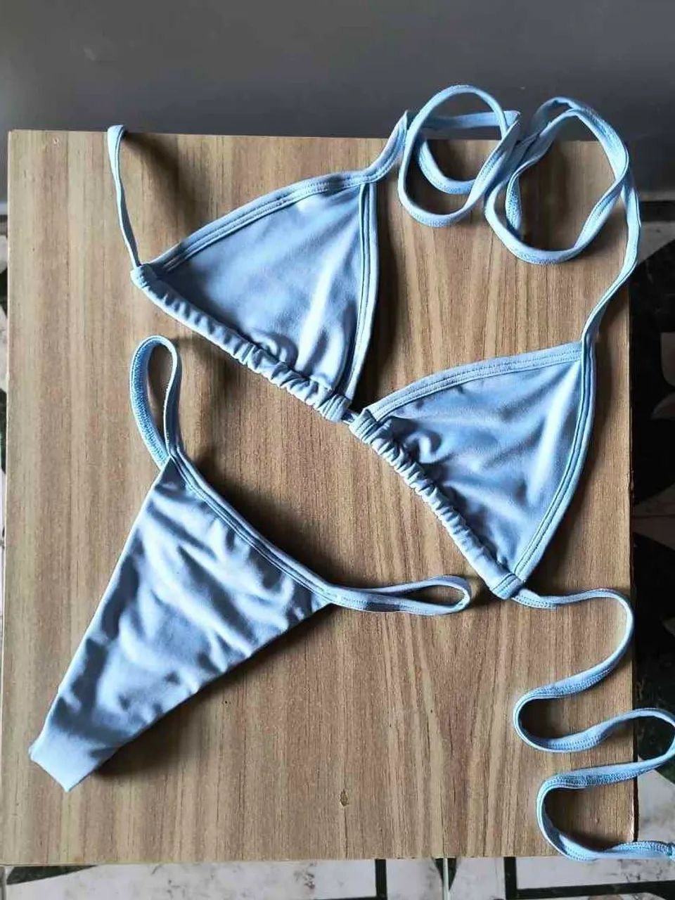 Biquíni M azul bebê modelo bronze  - Foto 2