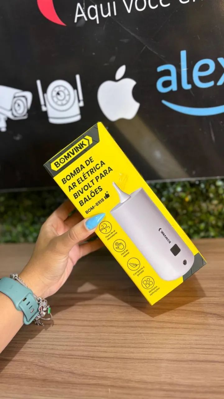 Bomba de Ar Elétrica Bivolt para Balões BOM-8918 BOMVINK