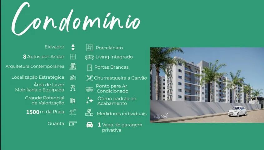 Apartamento no Sky Ville, 2 dormitórios (57,61m²)  - Barra Velha/SC - 3º andar. - Foto 2