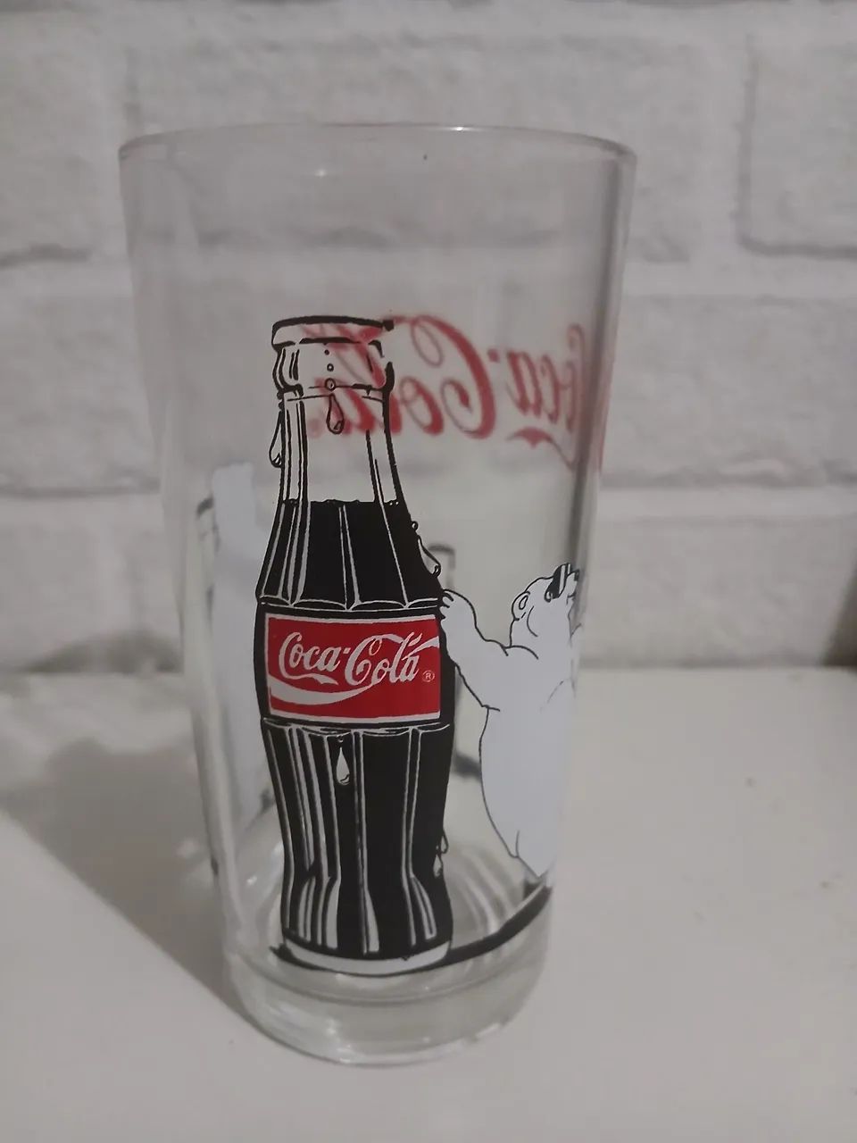 Raro Copo Coca de vidro ursinhos anos 90 - Foto 2