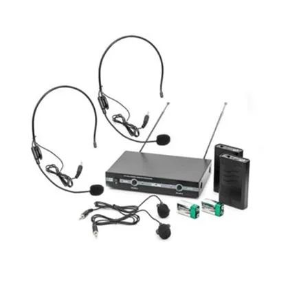 Kit 4 Microfones Lelong Le-910 Vhf Sem Fio Auricular Cabeça Lapela - Foto 2