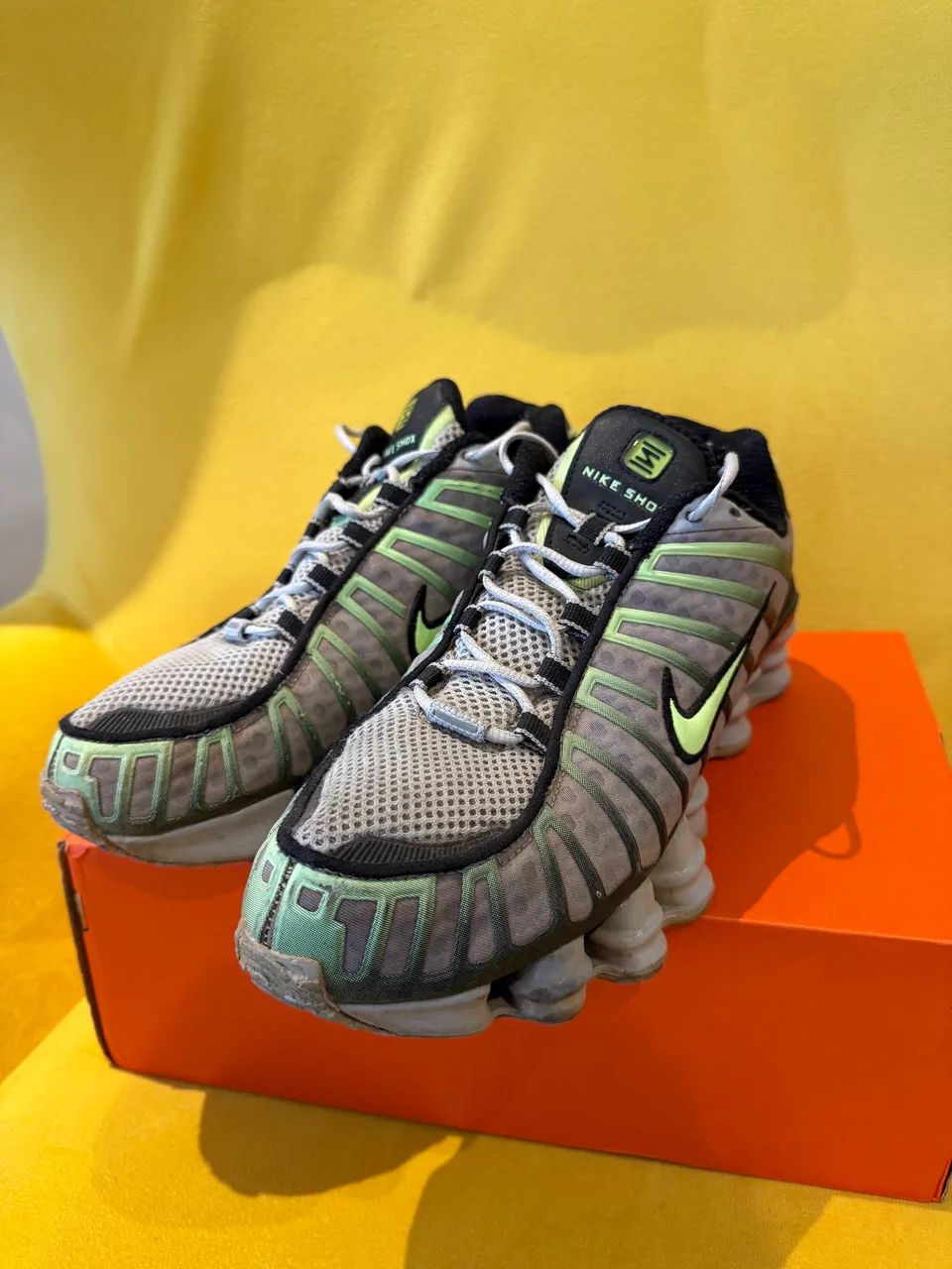 Nike Shox TL Wolf Grey Lime - Original  - Foto 2