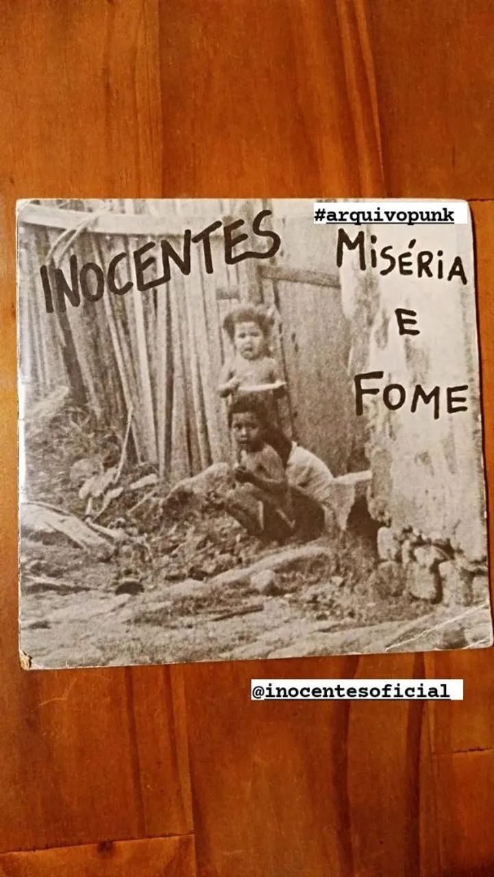 Disco Vinil Inocentes: Miséria e Fome compacto 7 polegadas rara edição original de época