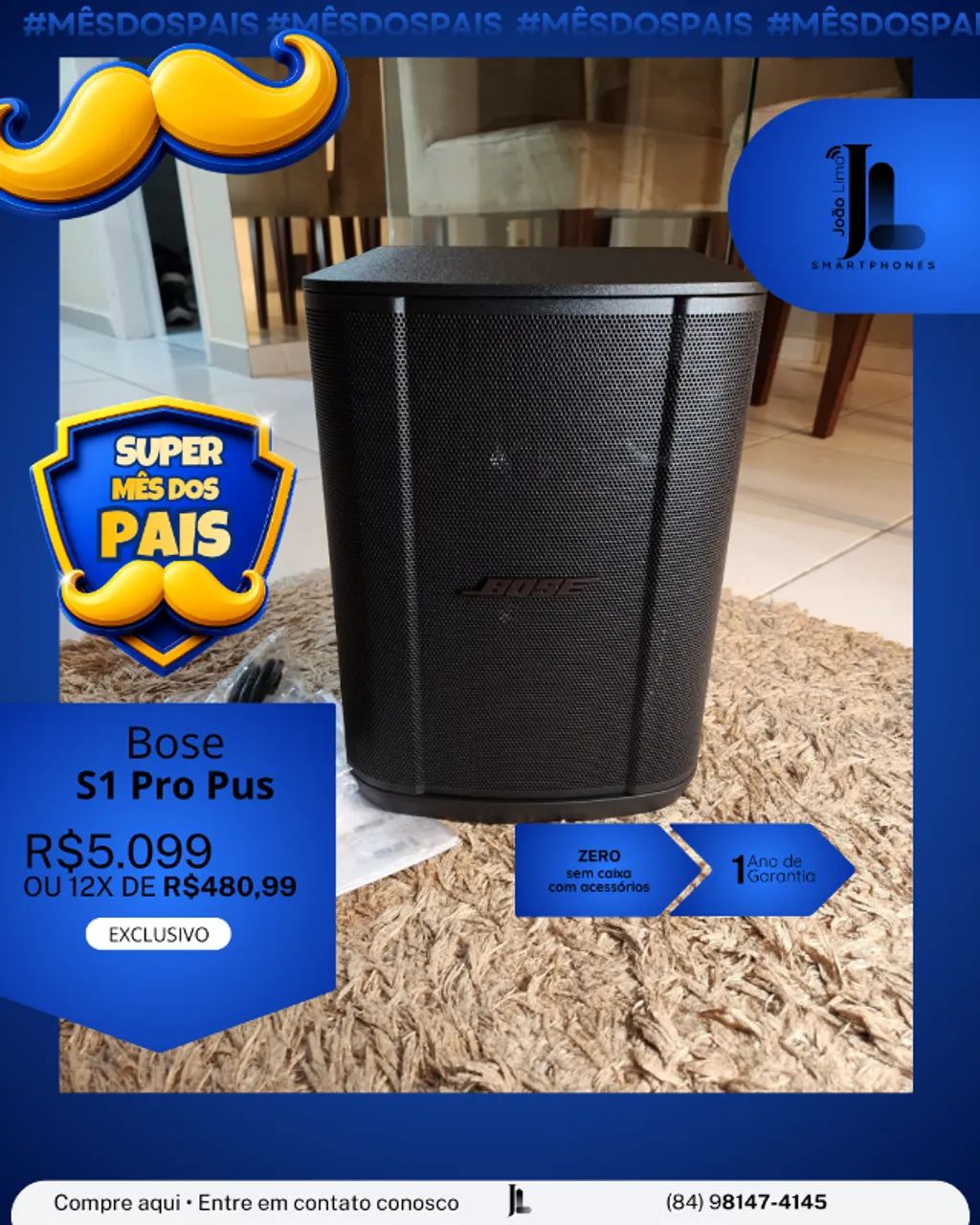 BOSE S1 PRO PLUS, SEM CAIXA, ZERO, EXCLUSIVO!