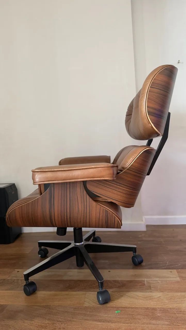 Poltrona Charles Eames Office em Couro Legítimo - Foto 4