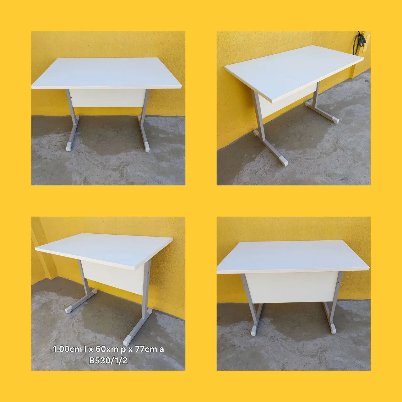 Mesa escritório branca 1.00x60cm