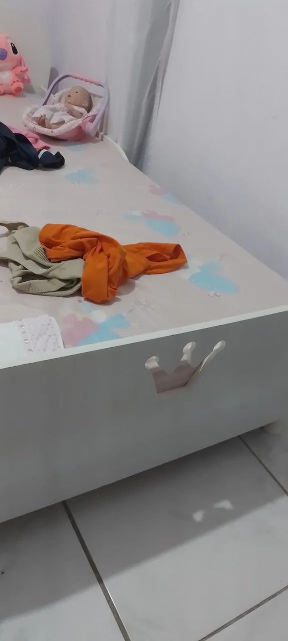 Cama infantil fantil com colchão  - Foto 3