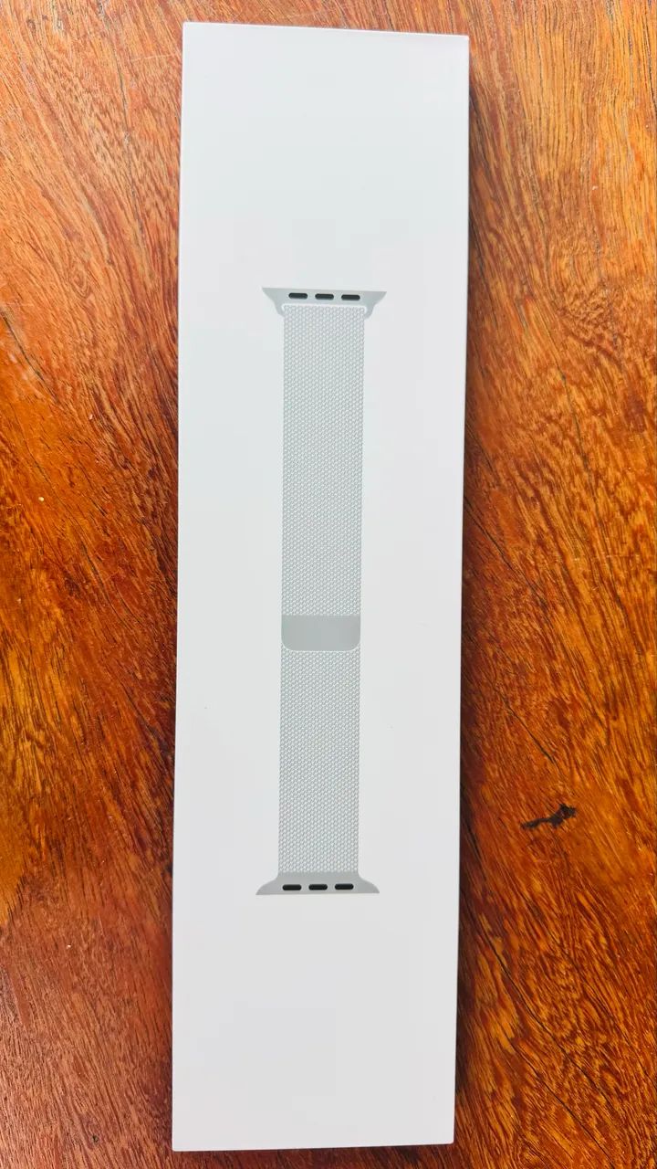 Pulseira Apple Watch Milanese loop natural aço inoxidável 42 a 49 mm original 