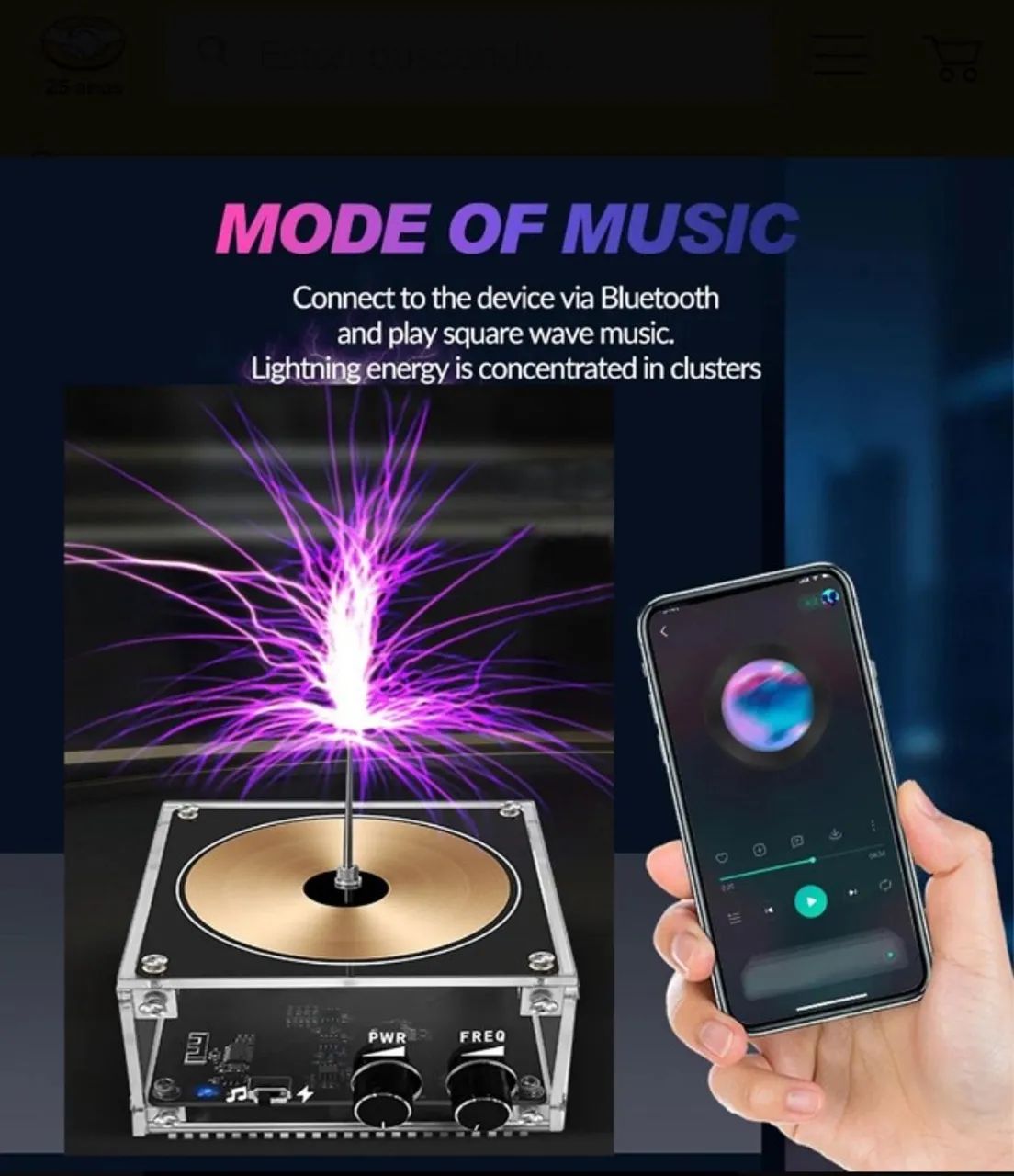 Bobina De Tesla Musical Bluetooth Coil 10cm - Foto 2