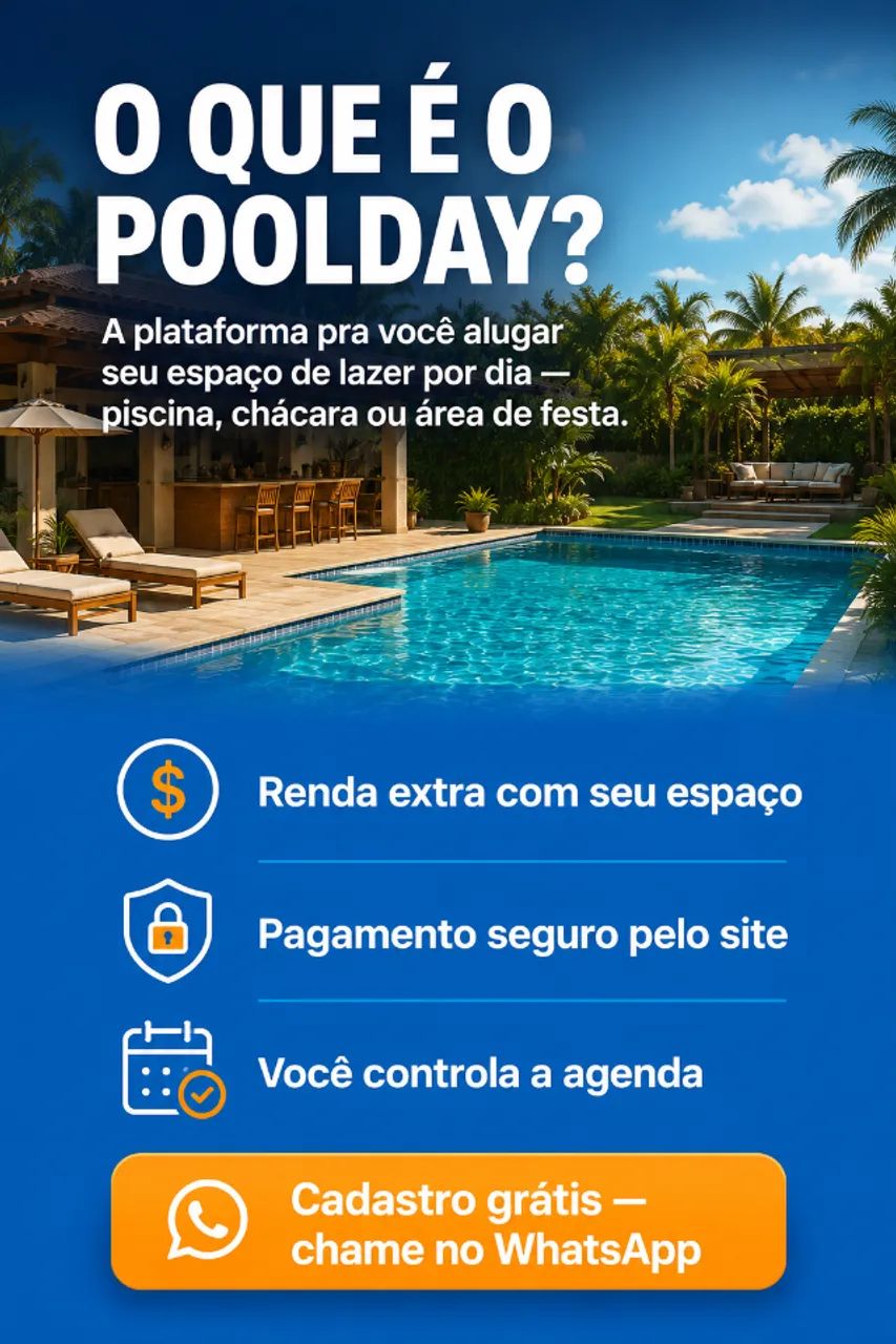 O que é o PoolDay? A forma fácil de alugar seu espaço de lazer