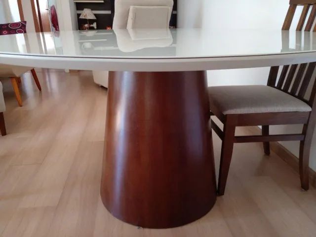 Mesa de jantar redonda + cadeiras - Foto 2