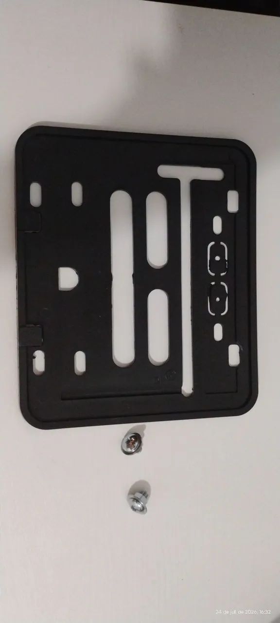 Moldura suporte de placa moto modelo novo Mercosul universal 