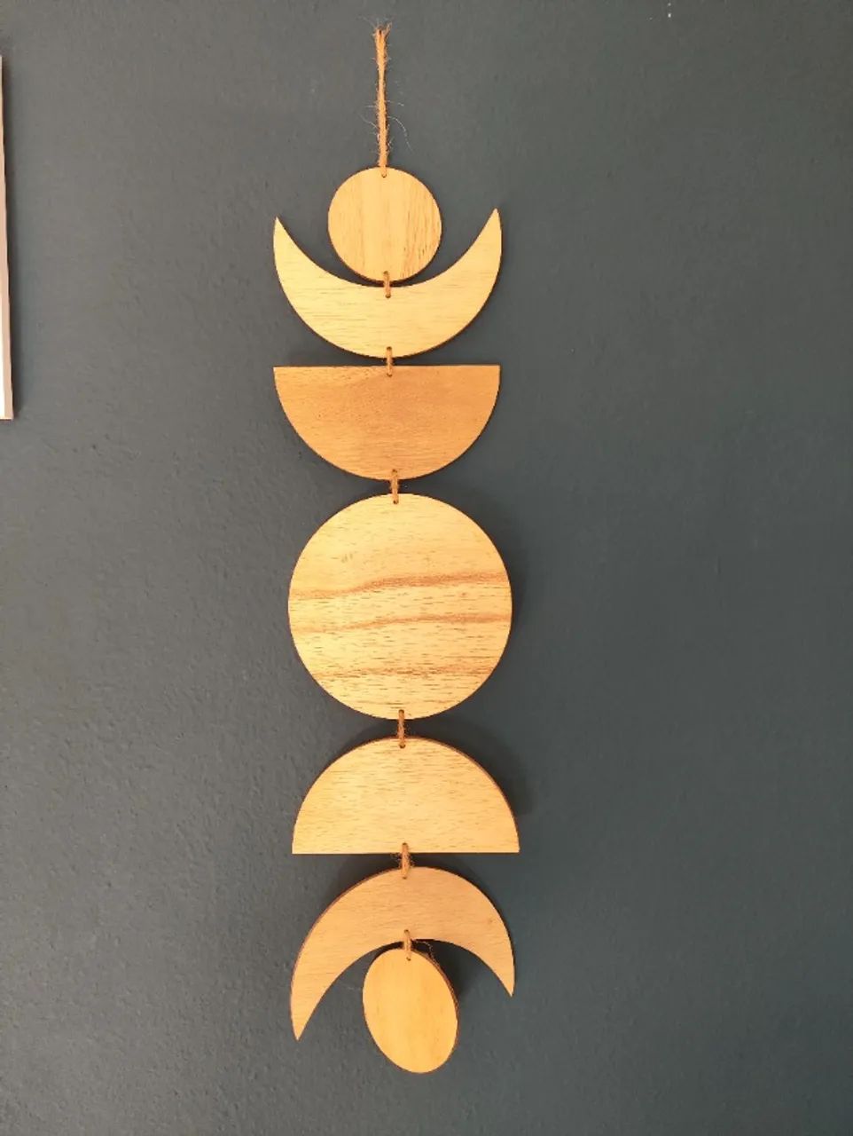 Kit 8 decorações em macramé e madeira - Foto 3