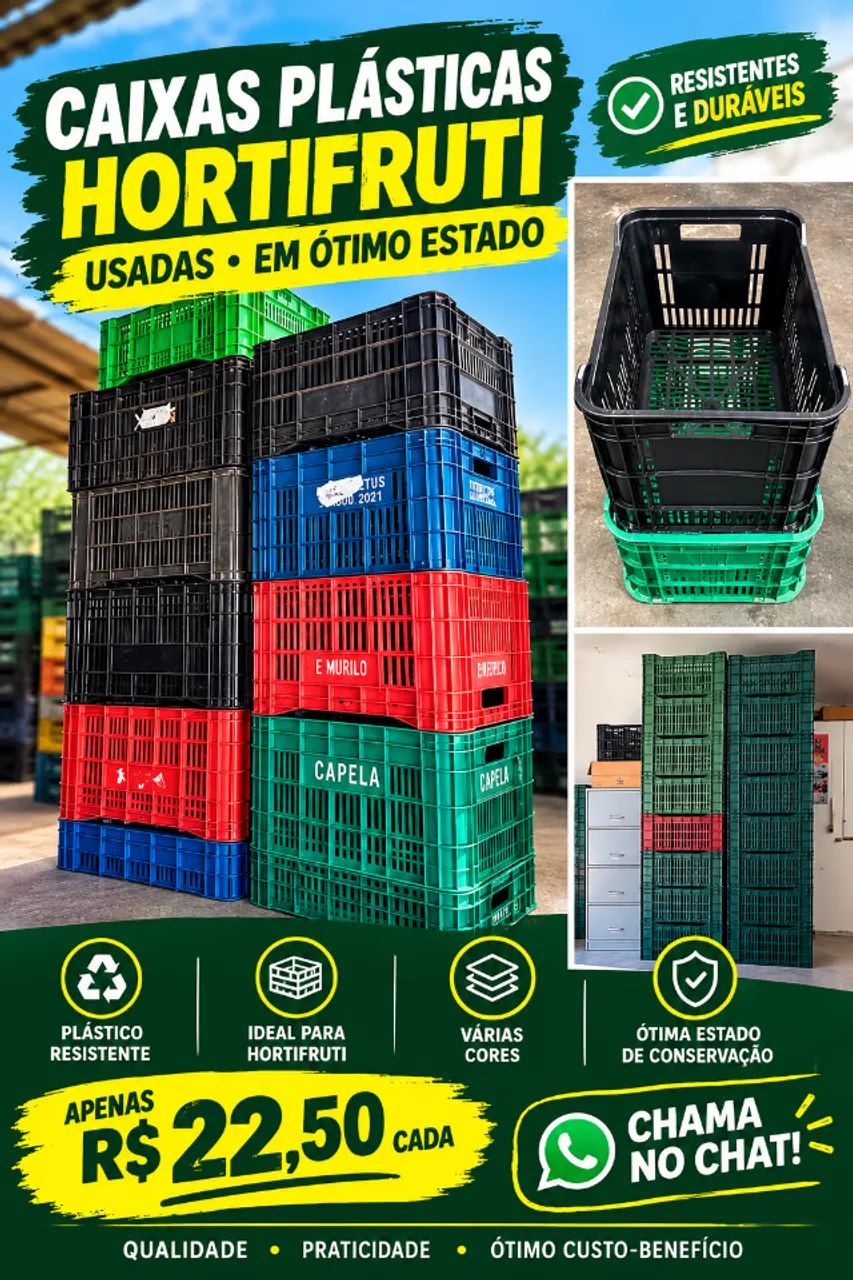 Caixas de Plástico Multiuso (Hortifrutti)