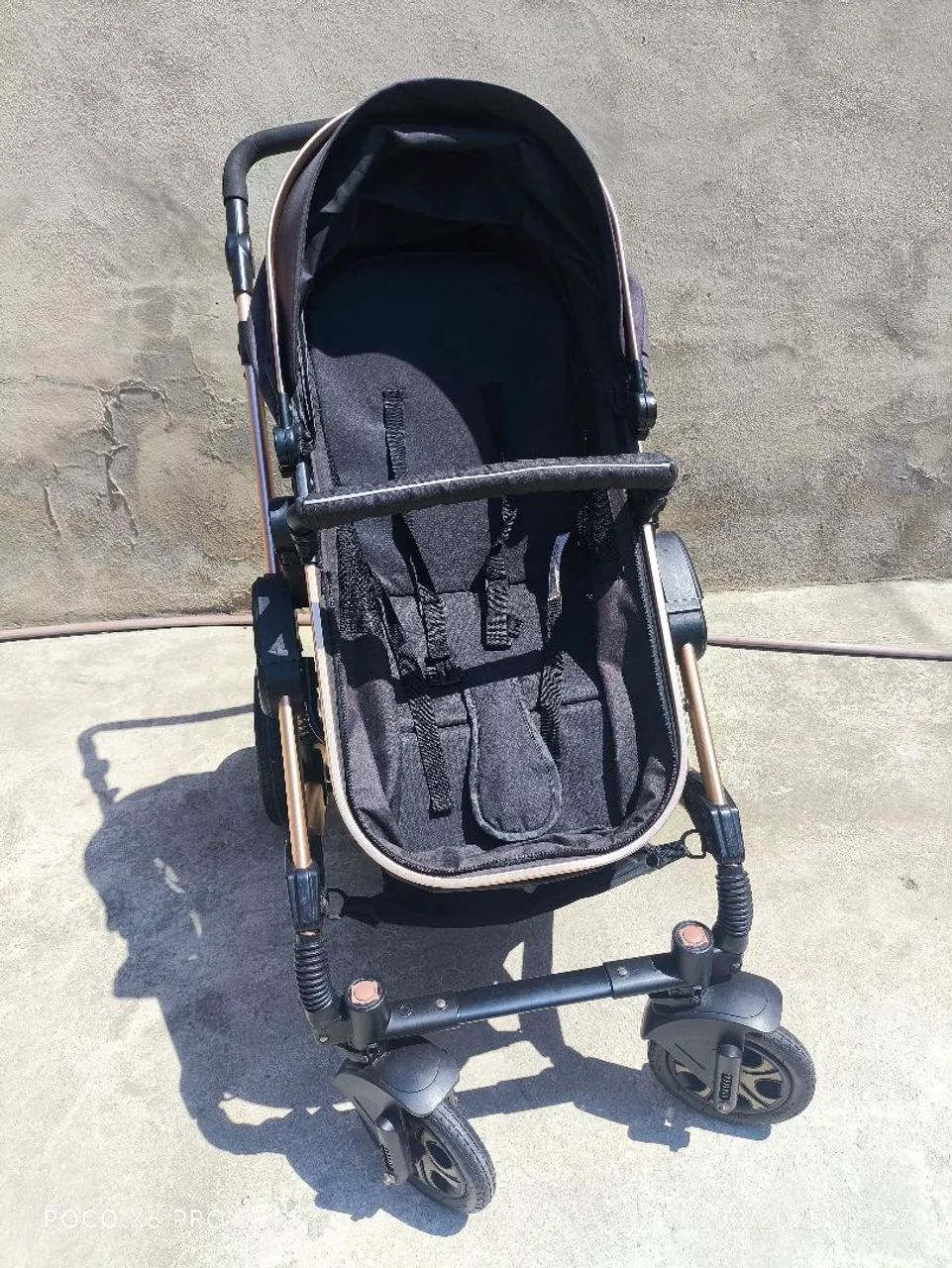  Carrinho de bebê europeu 3 em 1  - Foto 3