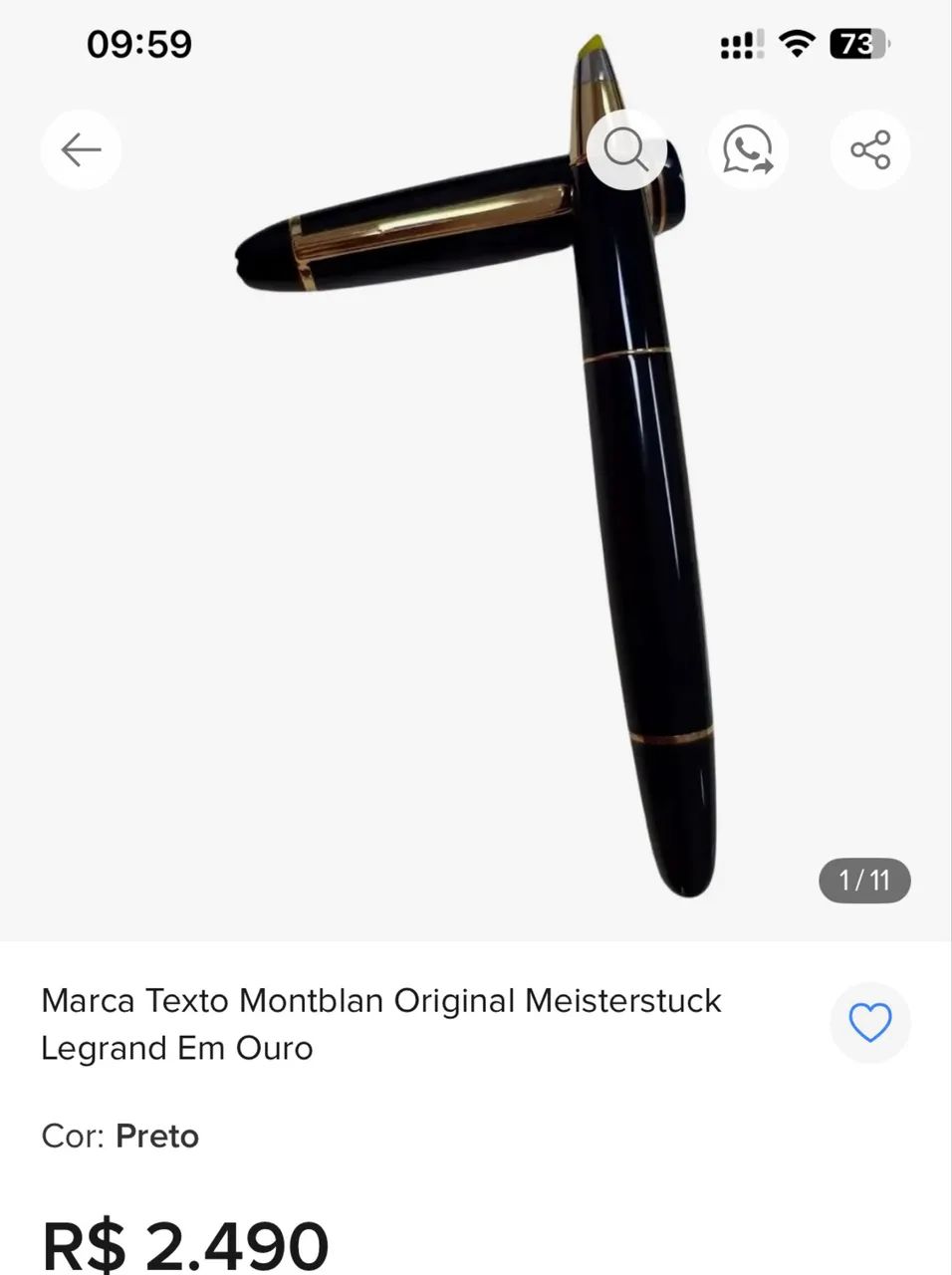 MARCADOR DE TEXTO E ESTOJO MONTBLANC