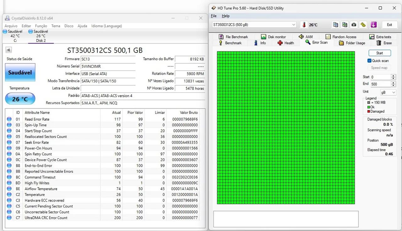HD Seagate 500GB SATA 3.5 - Testado e Saudável - Desktop / DVR - Foto 2