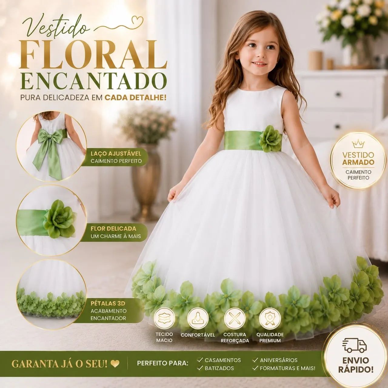 Vestido de daminha 