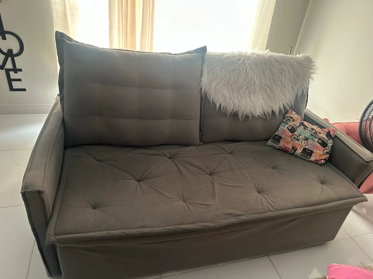 Sofá Cinza retrátil  - Foto 4