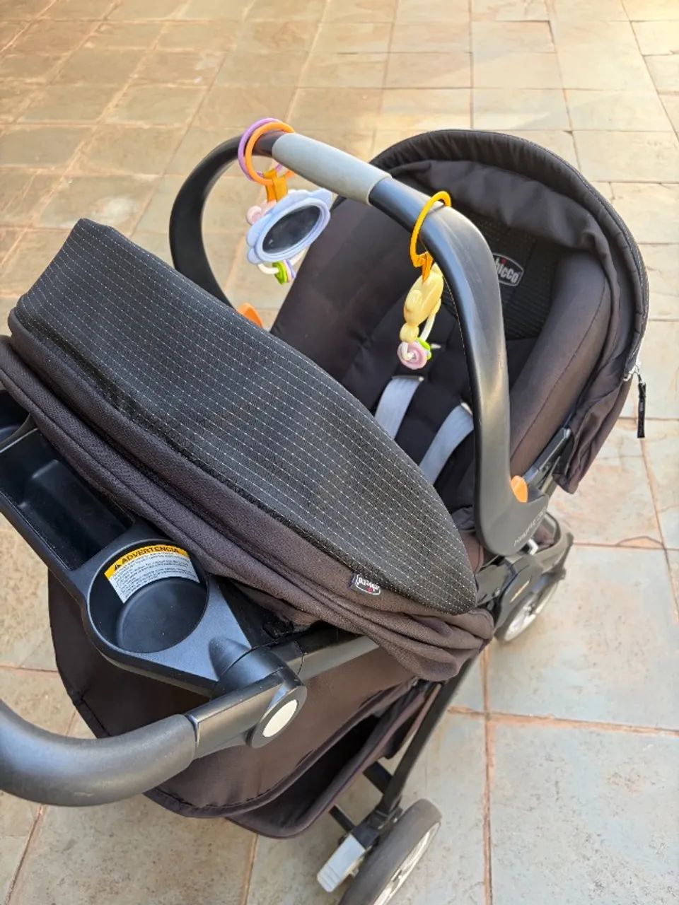 Kit Carrinho de Bebê com Bebê conforto veicular - Foto 3