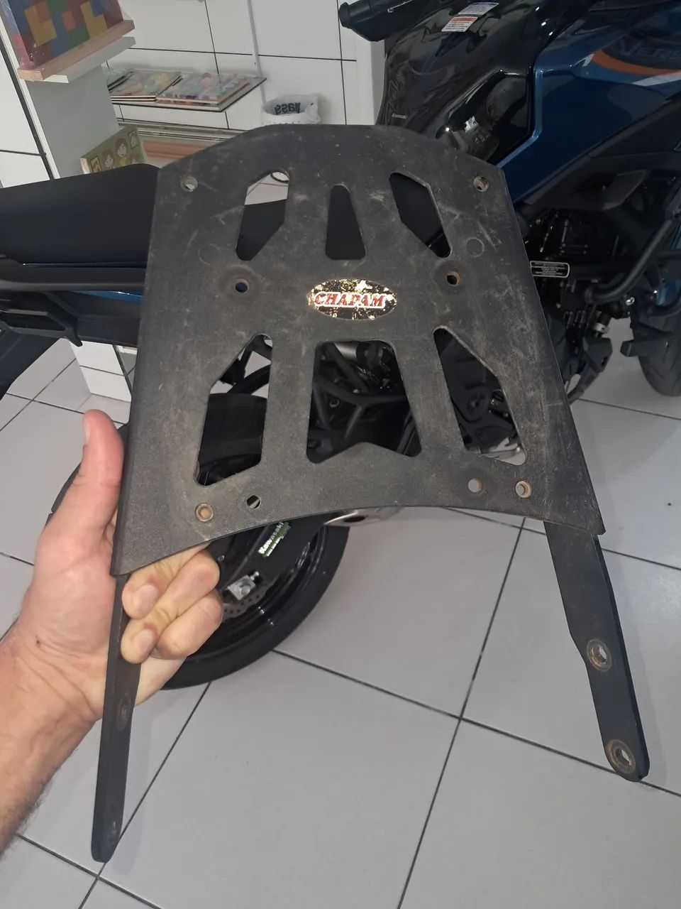Bagageiro Suporte Bau Kawasaki Versys 650 - 2015 - Chapam - Foto 2