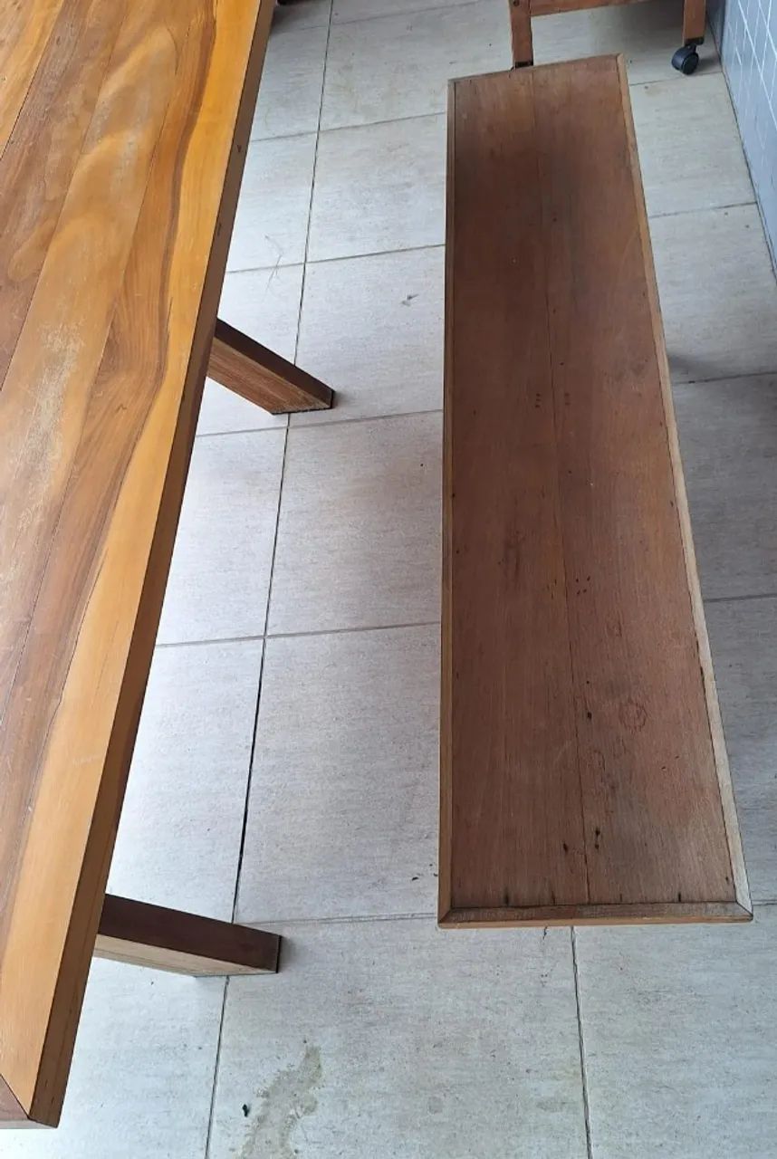 Mesa e banco de madeira - Foto 4