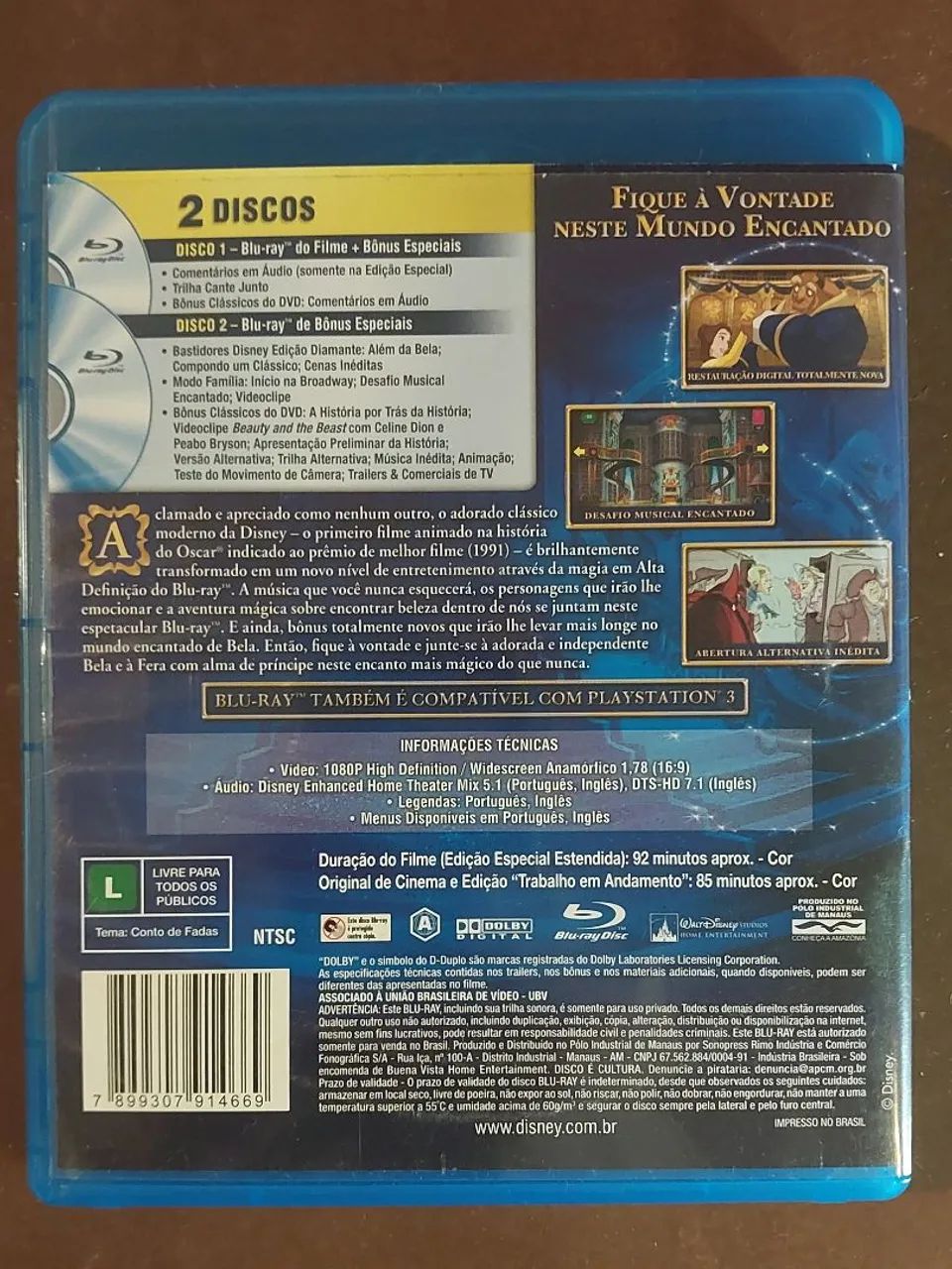 Blu Ray Duplo A Bela e a Fera - Foto 2