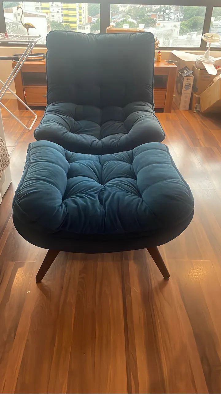 Chaise Long Azul Marinho  - Foto 2