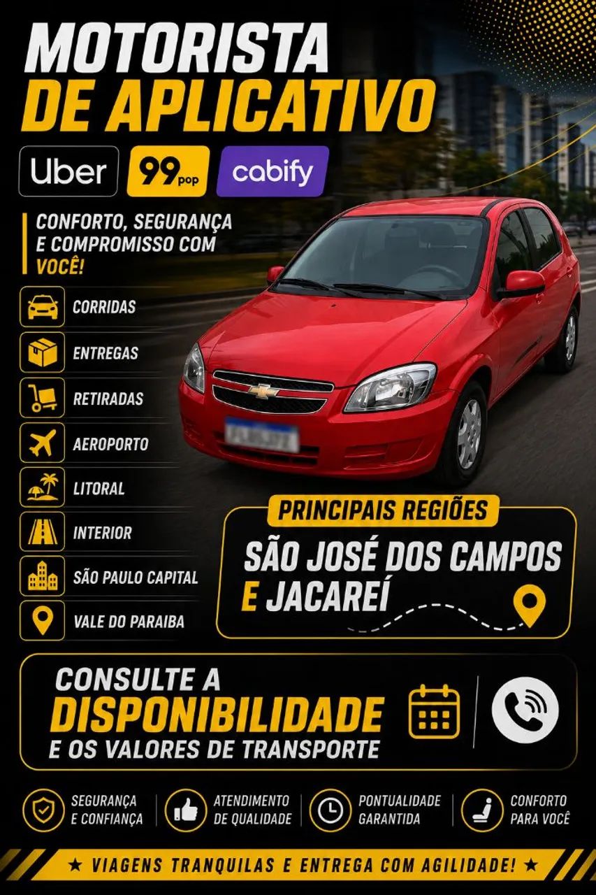Motorista Particular - Uber 99 POP Cabify